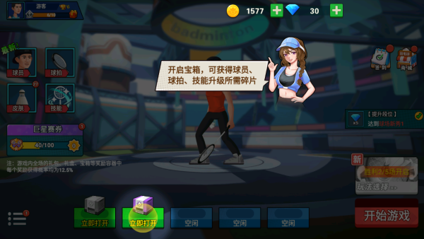 激情羽毛球游戏
